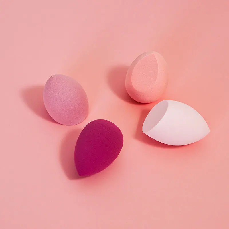 4Pcs Makeup Puff Dry and Wet Combination Diagonal Cut Foundation Cushion Cosmetic Ball Sponge Drop Shaped Make Up Egg Tools Set