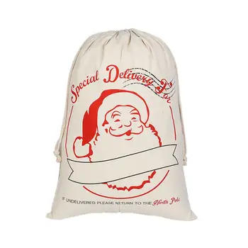 

Christmas Gift Drawstring Bag Sack Santa Claus Deer Gunnysack Creative