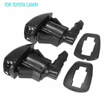 

1Pair Front Windshield Wiper Water Spray Jet Washer And Rubber Gaskets Fit For Toyota Camry