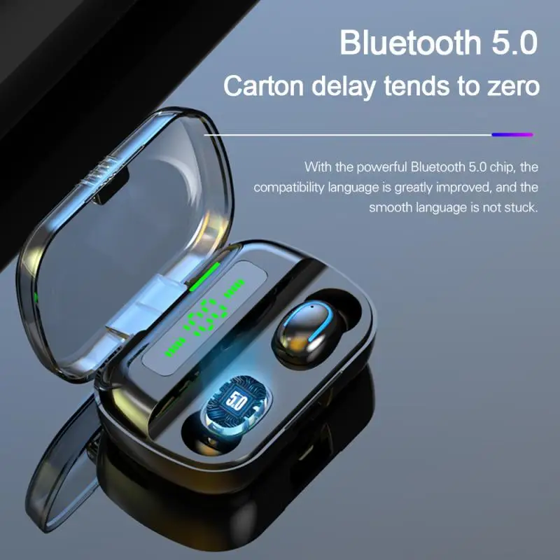 Q82 V5.0 Bluetooth стерео наушники беспроводной IPX7 водонепроницаемый сенсорный наушники гарнитура 2200 мАч батарея светодиодный дисплей