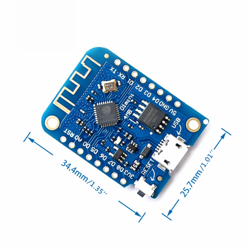 Плата Wemos D1 Mini V3.0.0 для разработки Интернета вещей на базе ESP8266 CH340 CH340G 4 МБ Arduino Nodemcu