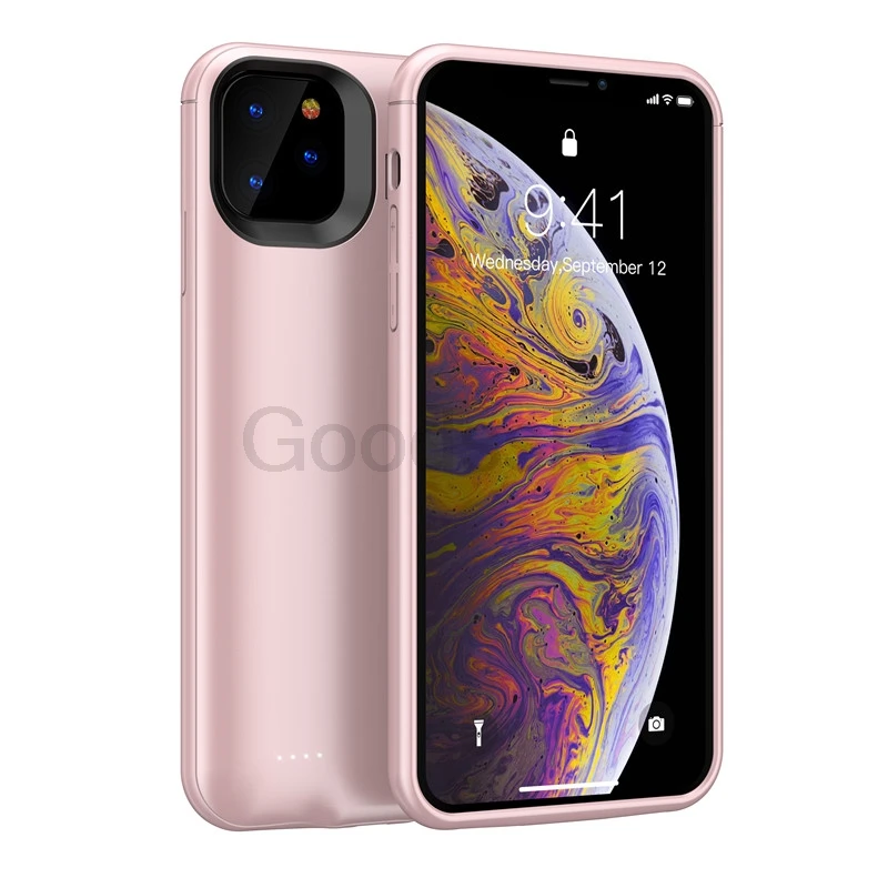Чехол для зарядного устройства для iPhone 11 Pro Max power Case Тонкий ударопрочный внешний аккумулятор зарядная крышка для iPhone 11 зарядное устройство