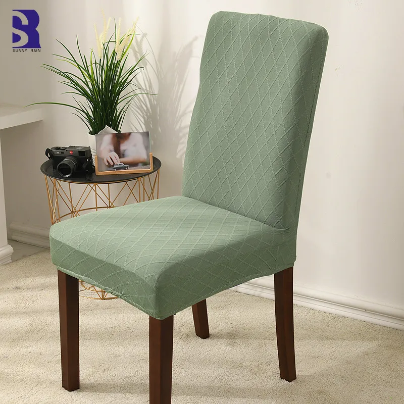 SunnyRain 4-Piece Jacquard Spandex Chair Cover Set Elastic Dining Covers Slipcover for | Дом и сад