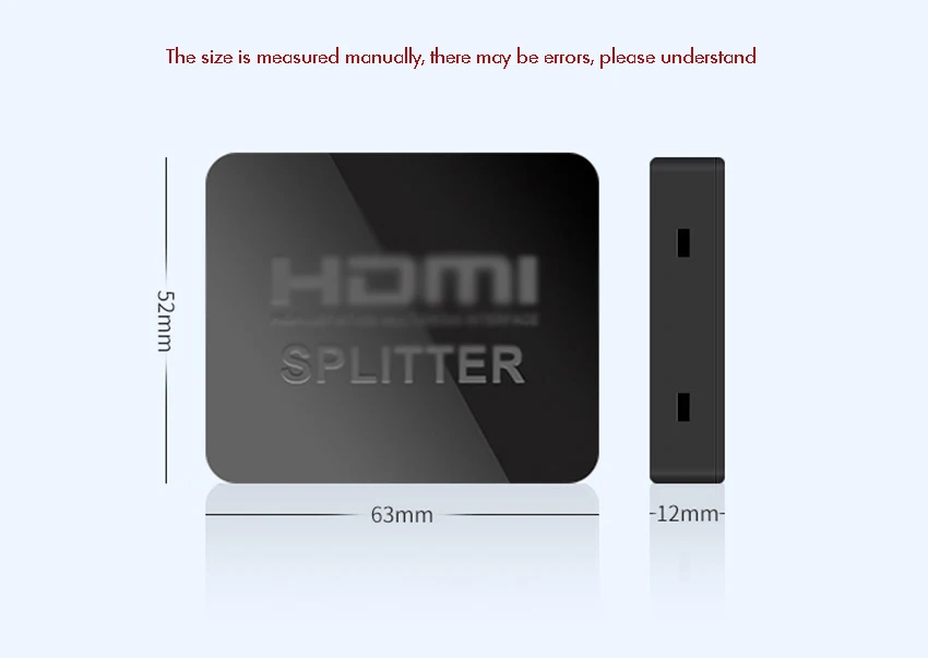 HDMI-compatible Splitter 1 in 2 Out, 4K HDMI-compatible Splitter for HD 1080P Dual Monitors, 1x2 HDMI-compatible Splitter mini tv sticks