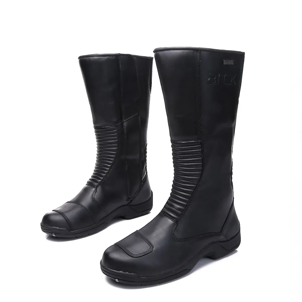 ARCX Men Motorcycle Boots Motocross Shoes Genuine Leather Wearable Waterproof Motorbike Touring Boots Locomotive Concierge Boots