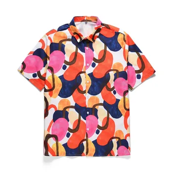 

2020 Hawaiian Mens Beach Shirts Summer Casual Holiday Short Sleeve Shirt Fashion Men Shirt Camisa