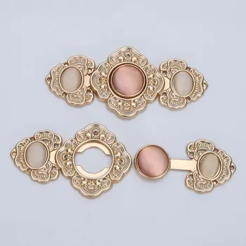 

3 Pairs Women Plum Blossom/Rabbit Shaped Chinese Cheongsam Buckle Clasp Fasteners Button Sew On Hooks and Eyes Brooch Clips