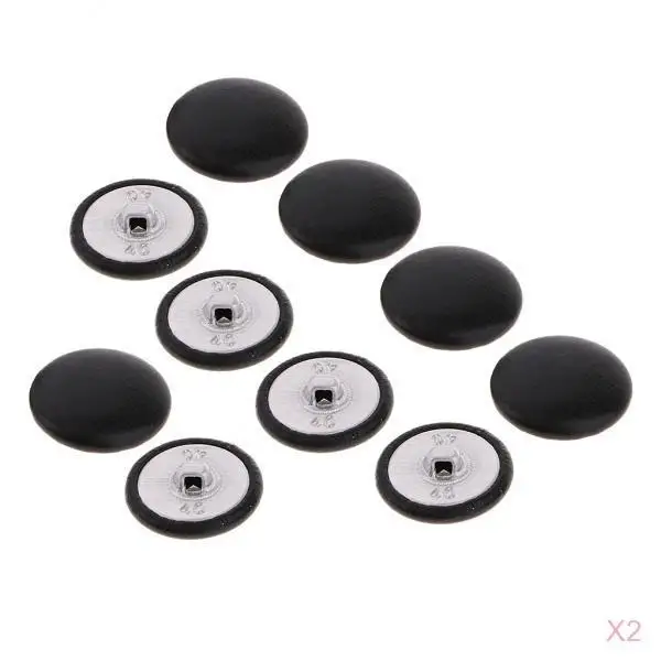 20Pcs Artificial Leather Covered Buttons Upholstery Buttons Sewing Crafts 25mm Round