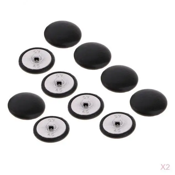 20pcs Artificial Leather Covered Buttons Upholstery Buttons Sewing
