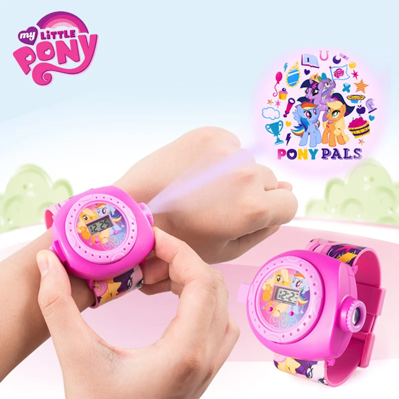 

Original My Little Pony Cartoon Projection Watch Toys Rainbow Unicorn Pony Anime Model Girl Boy Toy Children Birthday Xmas Gift