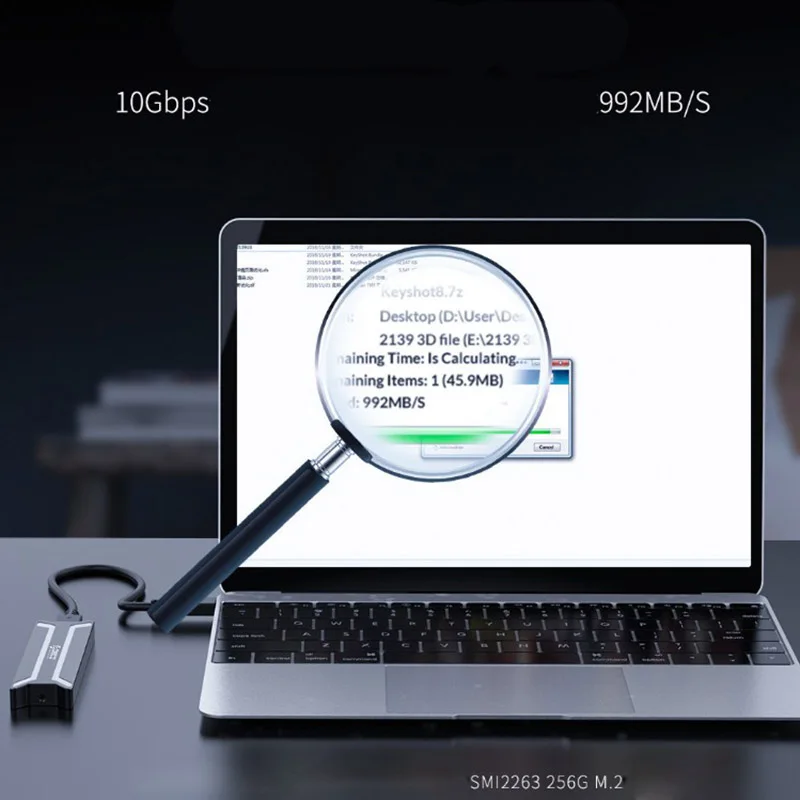 NVME M.2 чехол для внешнего SSD твердотельный накопитель поддерживает протокол ускорения UASP и инструкции по обрезке 10 Гбит/с высокоскоростной