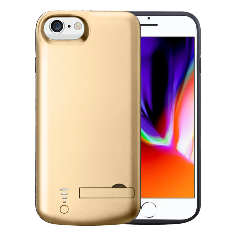 5500 мАч чехол для зарядного устройства для iPhone 6 6s 7 8 Внешний аккумулятор кожух, чехол для мобильного телефона с подставкой для iPhone