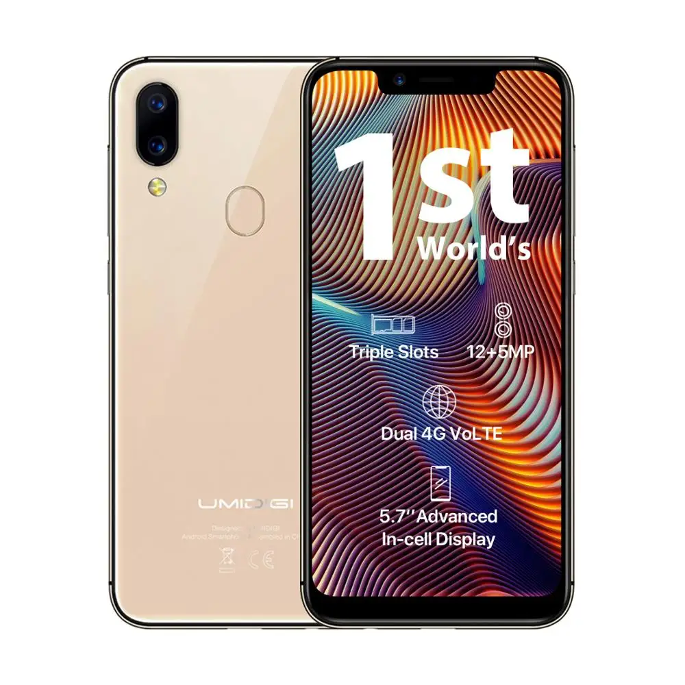 Смартфон UMIDIGI A3 Pro Android 9,0 с полным экраном 5," 19:9 3 ГБ ОЗУ 32 Гб ПЗУ четырехъядерный 12 Мп+ 5 Мп разблокировка лица двойной 4G