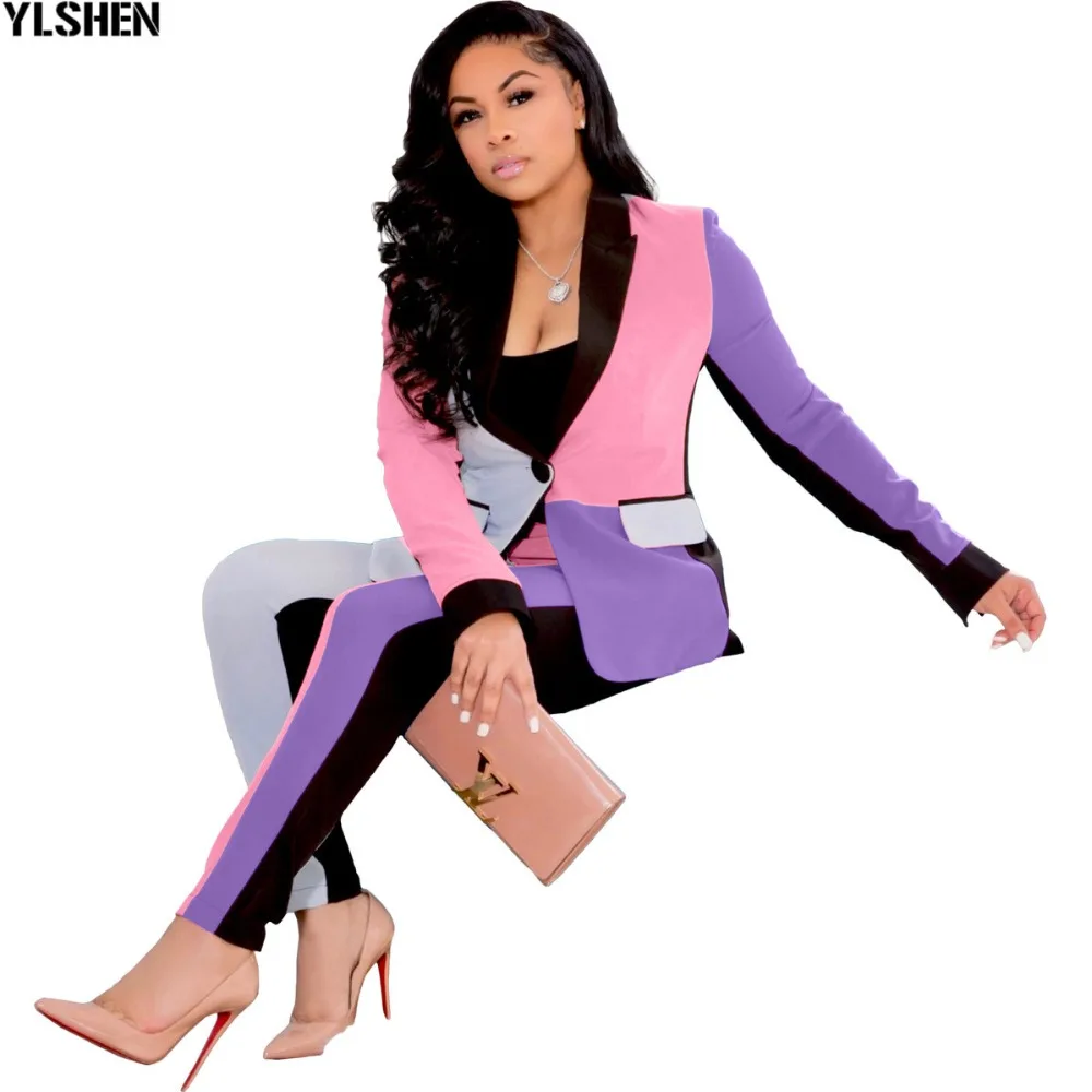 African Women Sets Print Long Sleeve Blazer Jacket Pants Suits Office Lady Elegant 2 Piece Set Business Outfits Africa Clothing 21