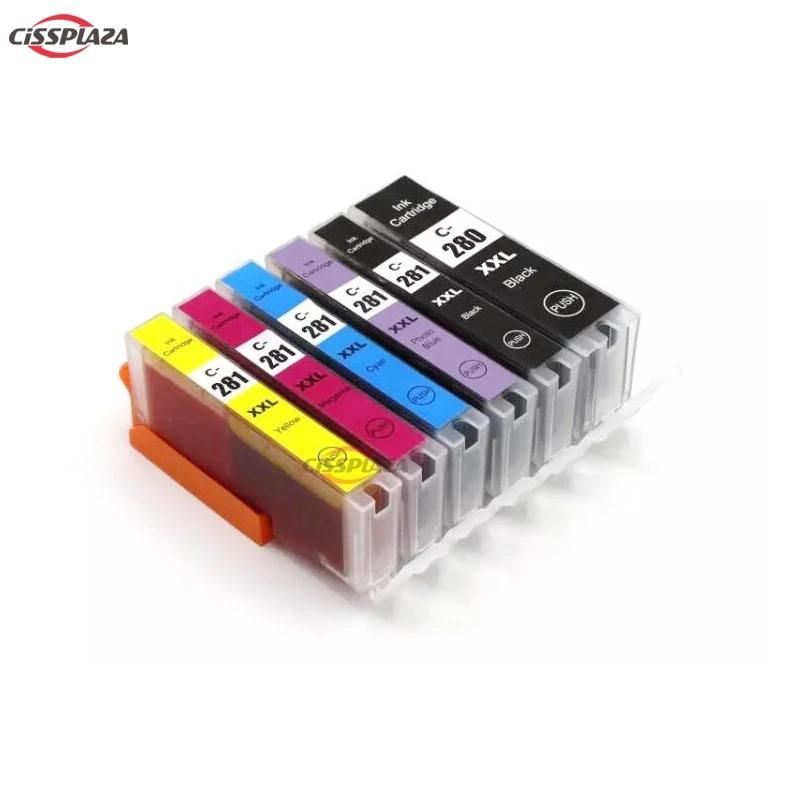 CISSPLAZA 6 цветов pgi280 cli281 PGI-280XL картридж совместимый для canon PIXMA TS8120 TS9120 TS8220