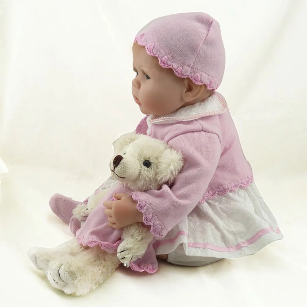 Decdeal Reborn Baby Doll 22 дюймов 55 см милое лицо реалистичное мягкое прикосновение детские куклы игровой дом игрушка для маленькой девочки подарок на день рождения набор