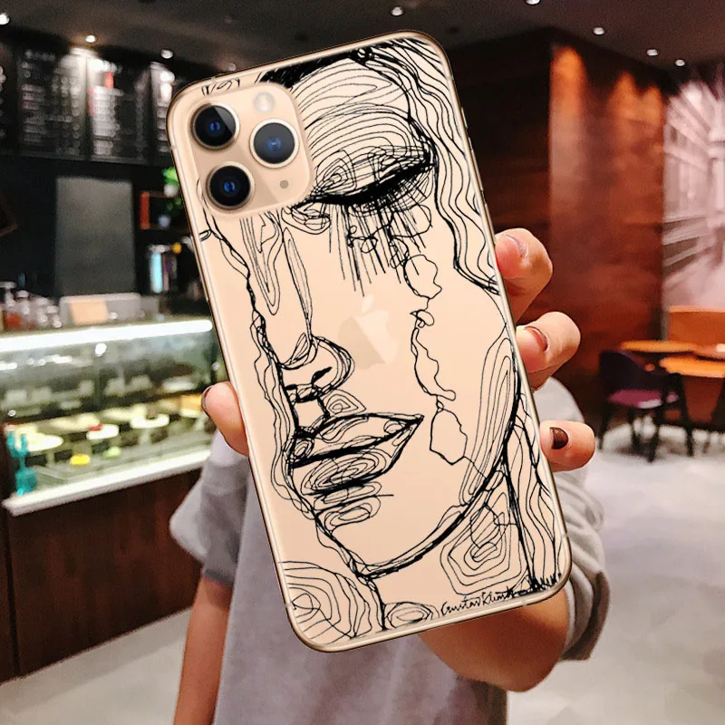 Мягкий чехол для iPhone11 Pro Max X XR Xs Max 6 6s 7 8 Plus с рисунком маслом Gustav Klimt