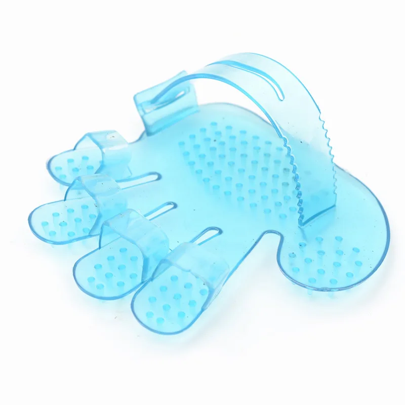 blue 1 pcs Силиконовая щетка для удаления волос для собак, расческа для ухода за шерстью, голубой розовый, для домашних животных, собак, кошек, душ, банные щетки, ручные образные перчатки, щетка для домашних животных, инструменты для чистки домашних животных - Цвет: blue 1 pcs