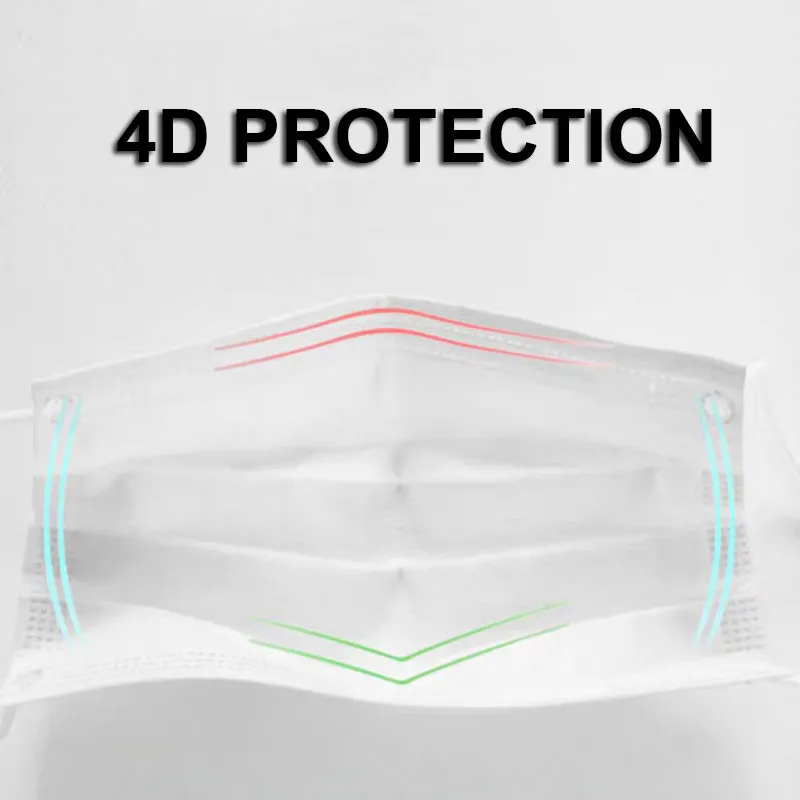 30 шт одноразовые розовые маски 3 слоя против пыли Haze Safety взрослые со ртом для лица