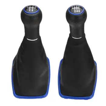 

5 6 Speed Leather Car Manual Gear Shift Knob Shifter Lever Gaiter Boot Cover 23mm For VW Golf 4 MK4 BJ Bora Variant 1997 - 2006