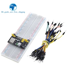 3,3 В/5 В MB102 макетная плата модуль питания+ MB-102 830 точек прототип хлебная плата для arduino комплект+ 65 перемычек