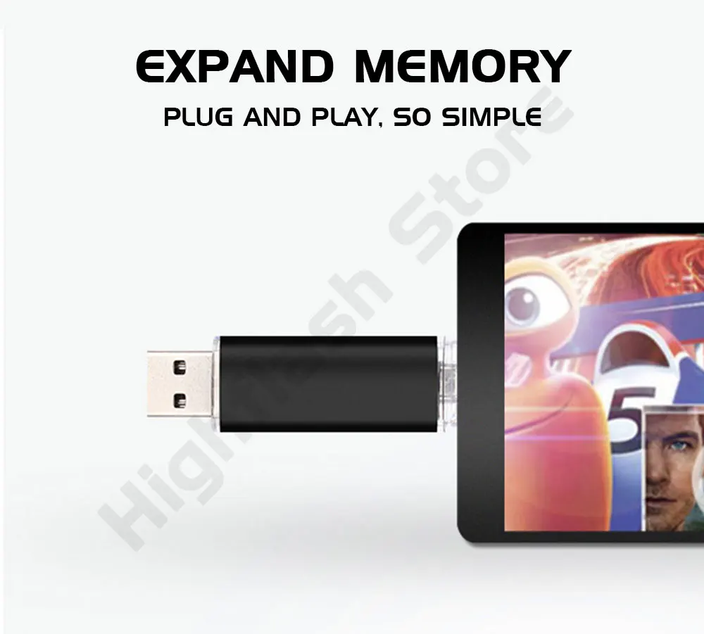 Флеш-накопитель OTG для смартфона, USB флеш-накопитель 64 ГБ, 128 ГБ, otg cle, usb 2,0, 4 ГБ, 8 ГБ, 16 ГБ, 32 ГБ, флеш-накопитель, usb накопители
