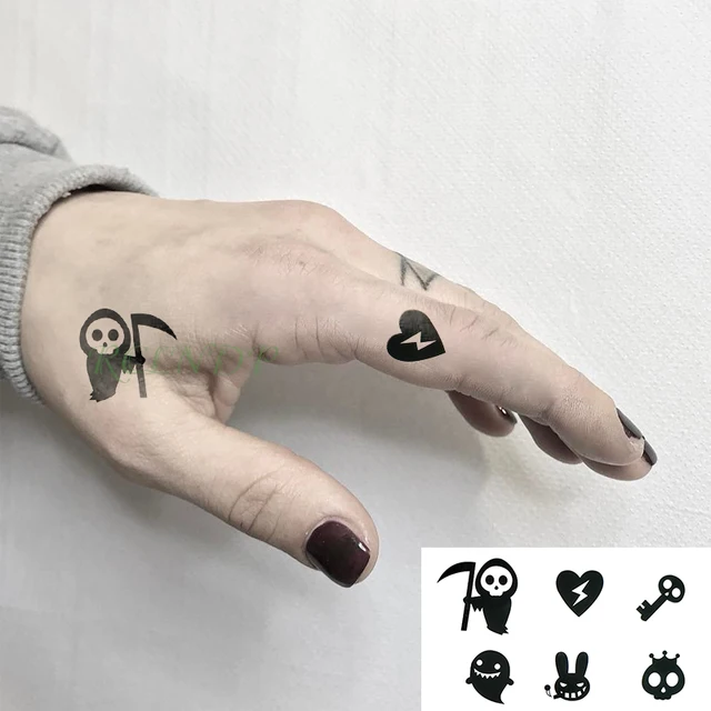 Waterproof Temporary Tattoo Sticker Black Maple Leaf Tatto Flash Tatoo Fake Body Art Wrist Foot Hand Tatouage For Girl Women Men Temporary Tattoos Aliexpress