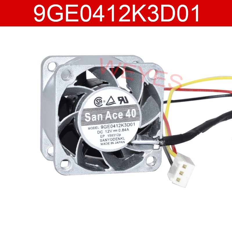 

Well Tested 9GE0412K3D01 4cm 4028 12V 0.84A 3 Lines High Temperature Cooling Fan