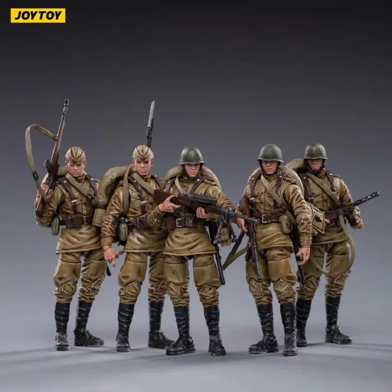 Бесплатная доставка JOYTOY 1/18 10 5 см WW II советская пехота (5 шт./лот) военный солдат