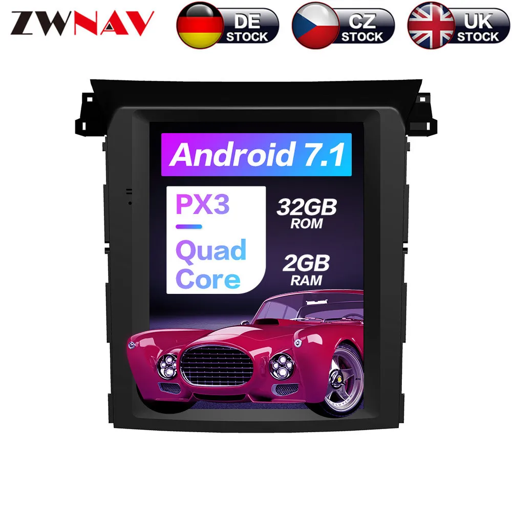 Discount Tesla style Android 7.1 Car DVD Player GPS Navigation For Subaru Forester XV 2018 2019 multimedia recorder headunit auto stereo 7