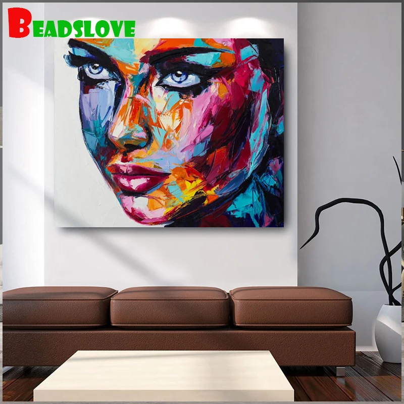 Fantasy Woman Face 5D DIY Алмазная картина крестиком Набор Мозаика вышивка граффити