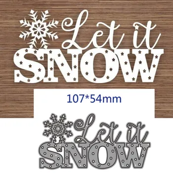 

metal cutting dies cut die mold let it snow decoration Scrapbook paper craft knife mould blade punch stencils dies