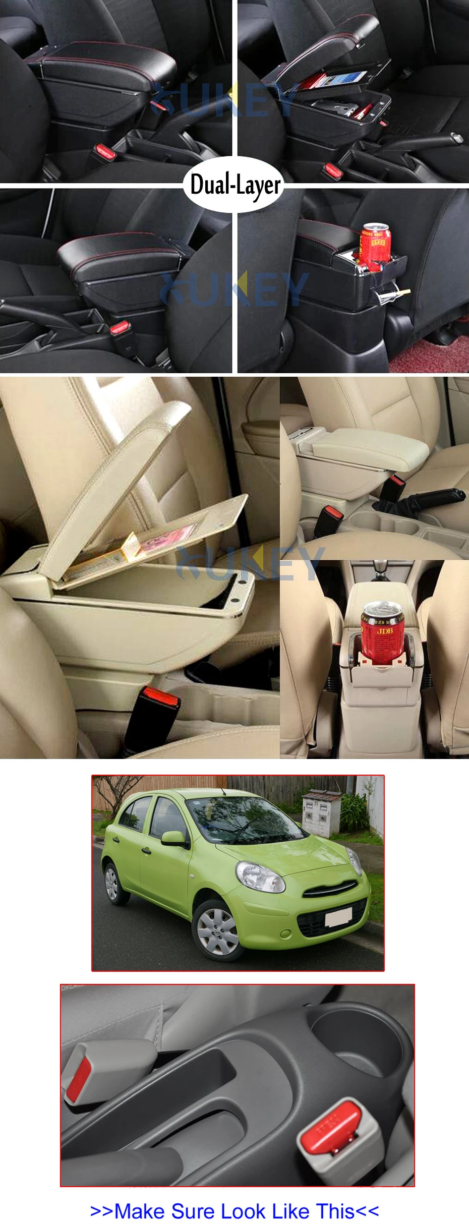 Для Nissan Micra K13 11-16 Renault Pulse 12 2013 Коробка для хранения центральная консоль кожаный двухслойный подлокотник Подлокотник