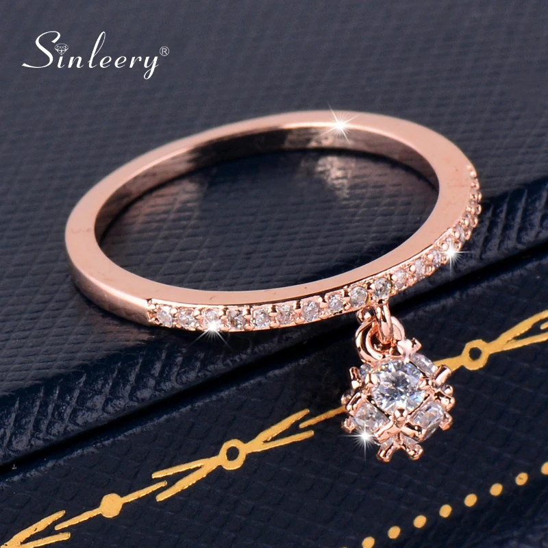 Женское кольцо с кулоном в виде шара SINLEERY свадебное ювелирное изделие цвета