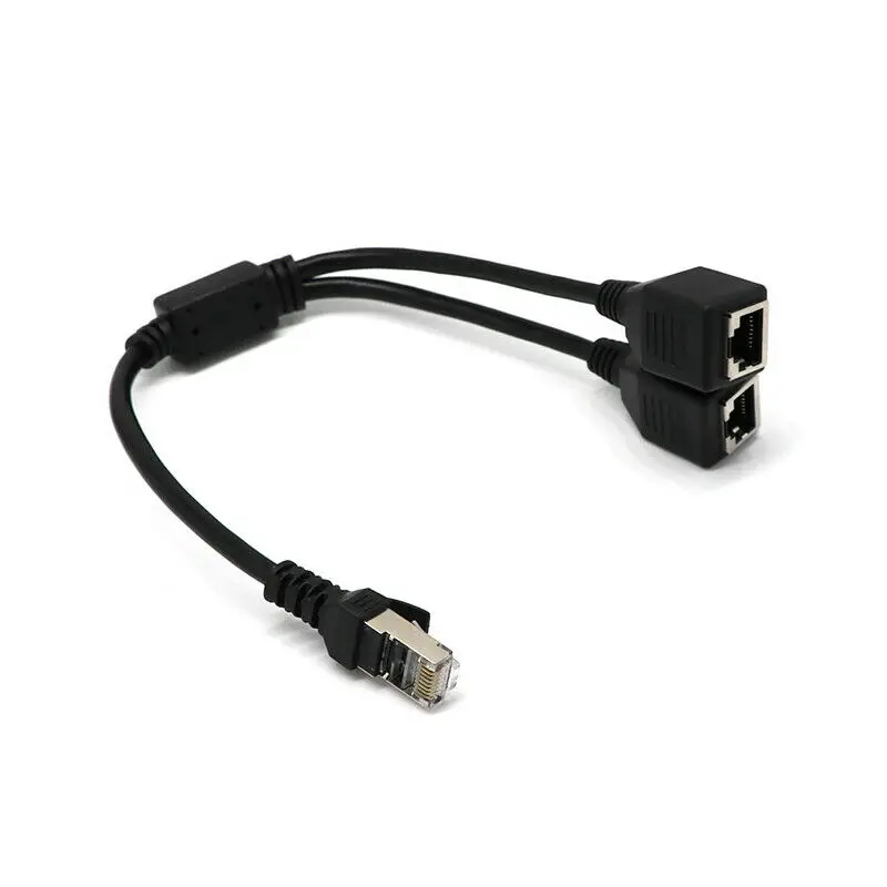 RJ45 Network Splitter Cables Adapter LAN Port Ethernet Crossover Cables Parts 3