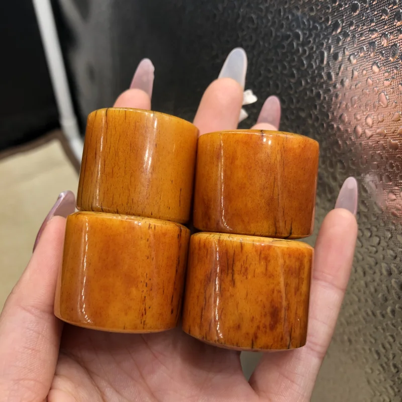 

Genuine natural Tibetan Old Yak Bone finger pendant ring women's and men's jewelry ring running ring