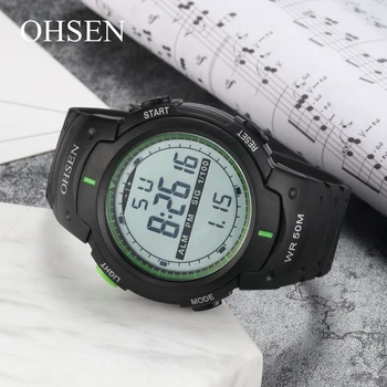 

OHSEN Luxury Brand Mens Sport Watches Chrono Alarm Men Waterproof Digital Watch military male Clock Fashion Relojes Hombre