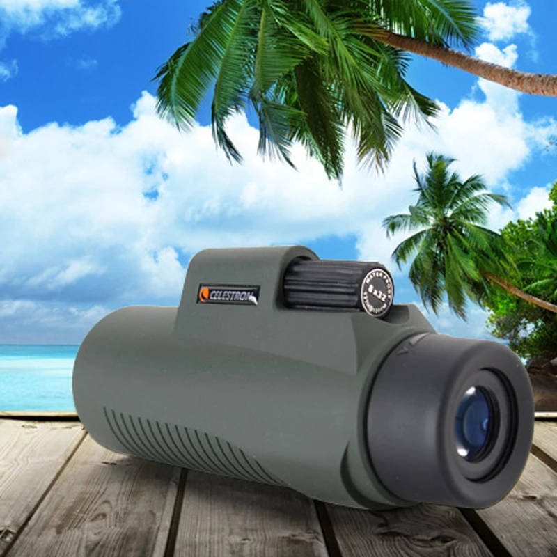 Портативный Монокуляр высокой мощности celestron 8X32HD BAK4 оптический призматический