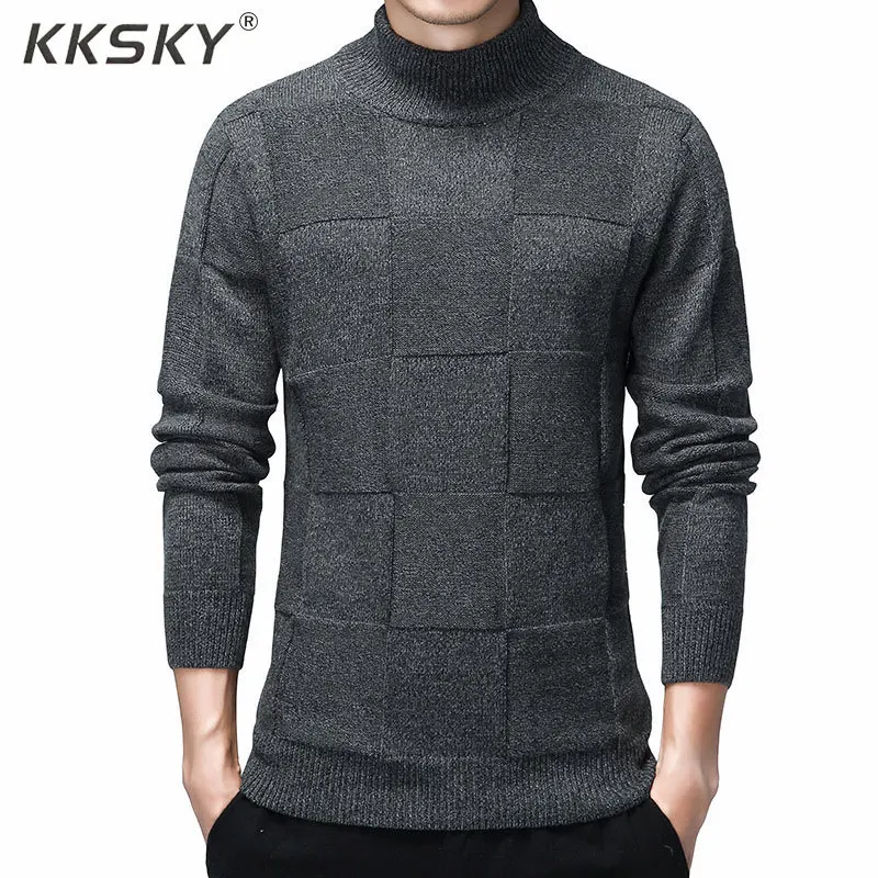 

Fashion Brand Sweater Mens Pullover Patchwork Slim Fit Jumpers Knittwear Autumn Korean Style Casual Men Clothes Long Sleeve 3XL