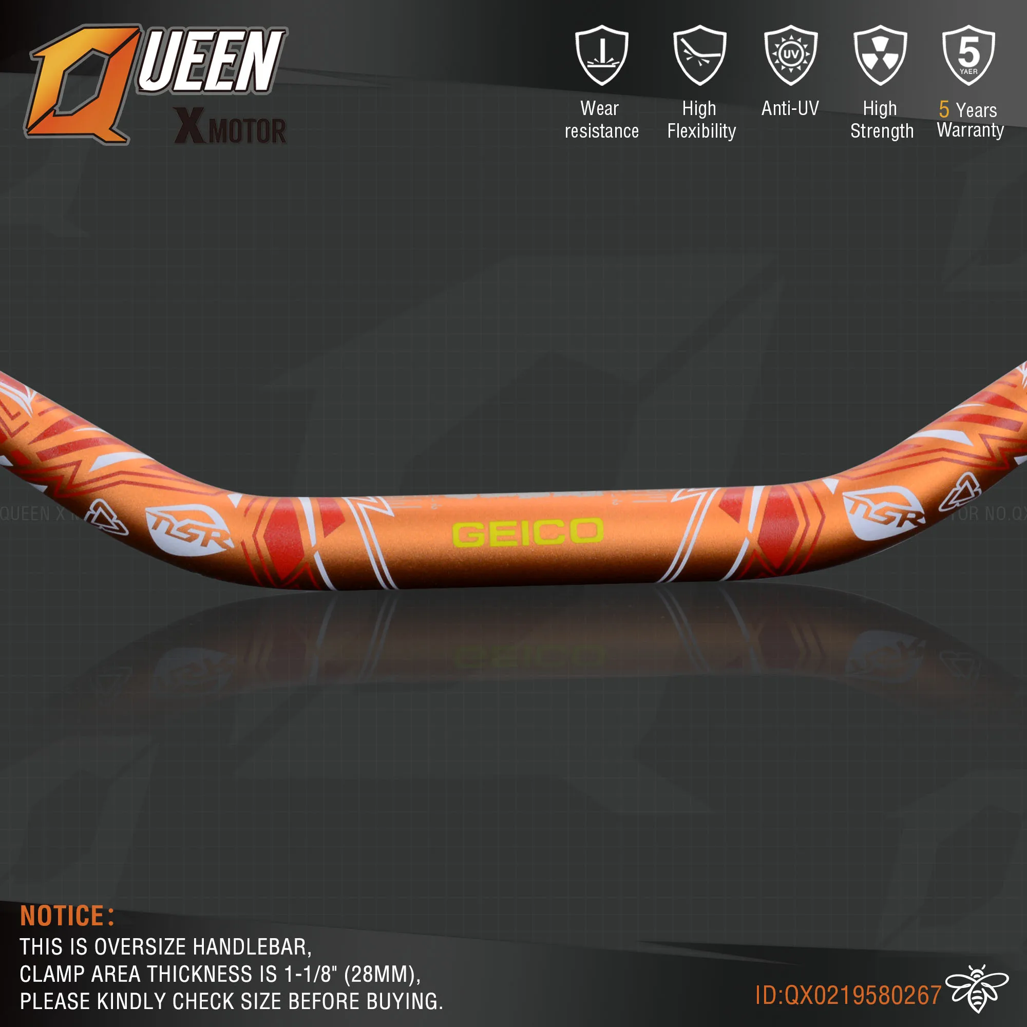 Серая алюминиевая 28 мм 1-1/" Руль для moto rcycle moto MX CR CRF CRM XR YZ YZF WR WRF DR DRX RM РМЗ EX 85 125 200 250 400 650