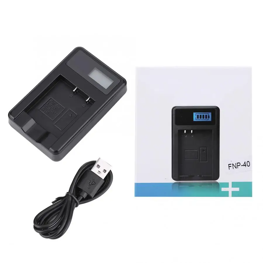 ЖК-дисплей FNP-40 зарядное устройство один слот с USB портом для камеры цифровые батареи