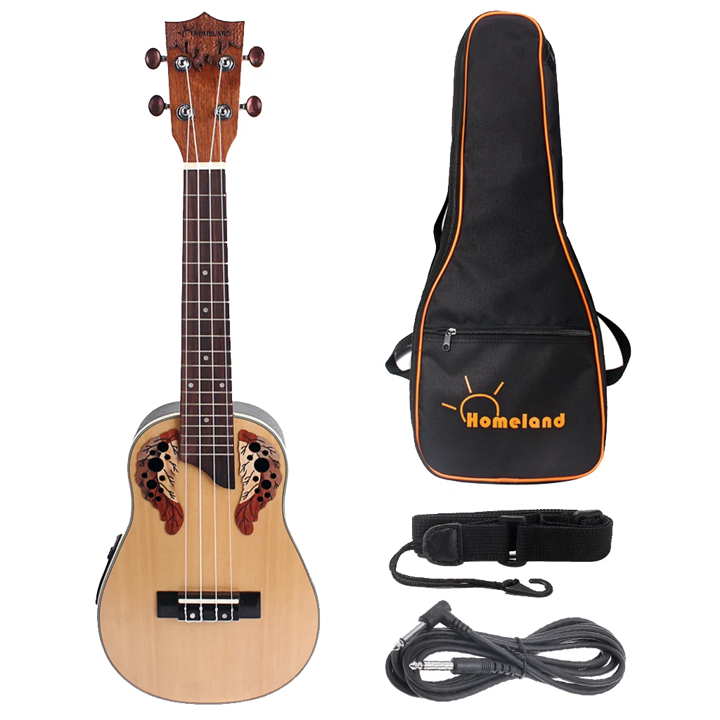 1 комплект ель 23 дюймов Ukelele палисандр гриф мост Встроенный эквалайзер