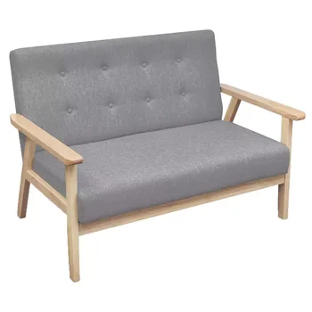 

VidaXL 2-Seat Sofa Fabric Light Gray 242226