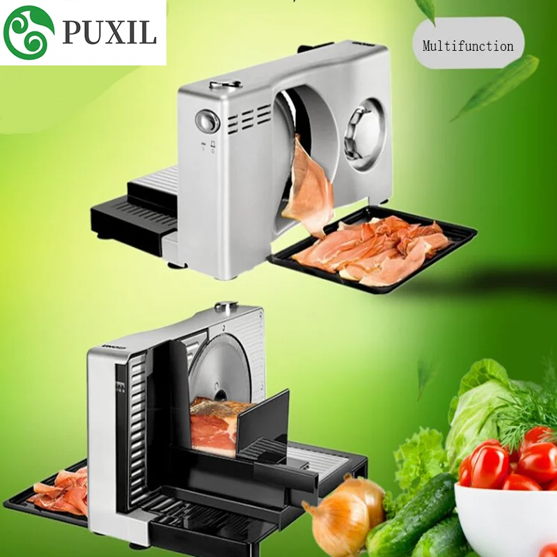 

High Quality Semi-automatic Meat Slicer Commercial/Household Electric Mutton Rolls Meat Cutting Machine Vegetable Sausage Slicer