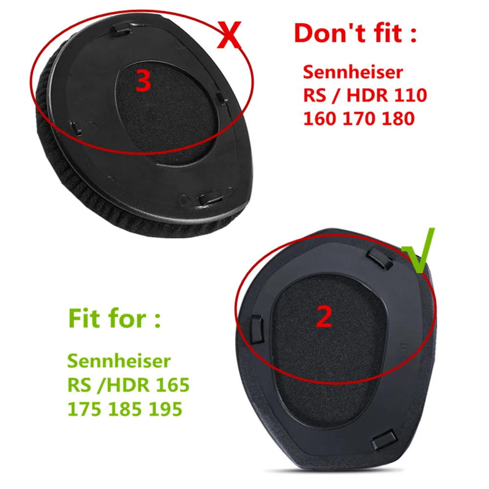 Сменные амбушюры с пластиковыми крючками наволочка для подушки Sennheiser RS165 RS175 RS185
