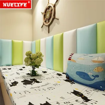 

Solid color tatami kindergarten children room crash wall stickers bedside soft bag stickers background foam 3D wall stickers