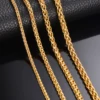 1 piece Width 3mm/4mm/5mm/6mm Gold Keel Link Chain Necklace For Men Women Stainless Steel Chain Necklace ► Photo 1/4