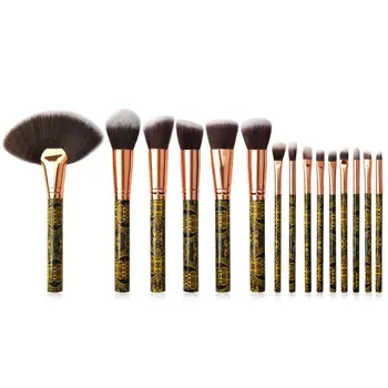 

15 piece set / makeup brush set black gold small fan-shaped black gold pattern makeup brush set MAG5760
