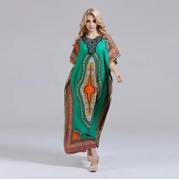 

african dresses for women New Fashion 100% Cotton African Print Maxi Vestidos robe africaine Femme Dashiki Dress ladies clothes