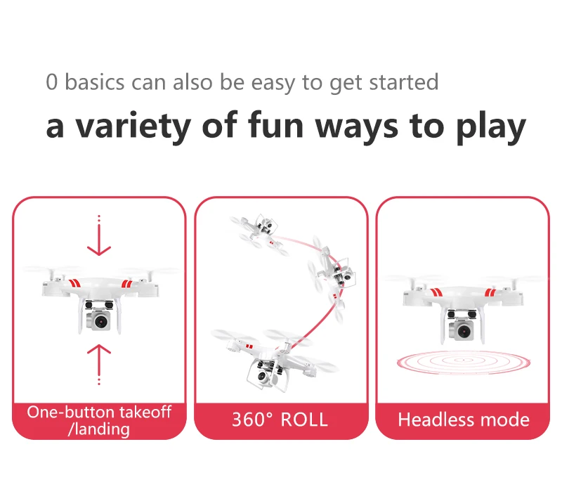 2019 nouveau Drone 4k caméra HD Wifi transmission fpv drone pression d'air hauteur fixe quatre axes avion rc hélicoptère avec caméra